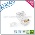 Amp rede cat7 ouro chapeado conector keystone / systimax cat5e cat6 8p8c rj45 plug utp jack modular